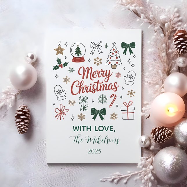 Invitación Doodle Arte de Línea Navidad (Subido por el creador)