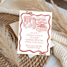 doodle de Baby Shower de mercado de granjeros loca