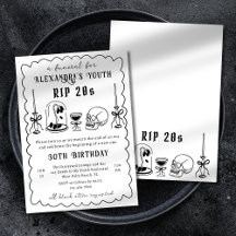 Doodle de funeral de los 20 Despedida de los veint