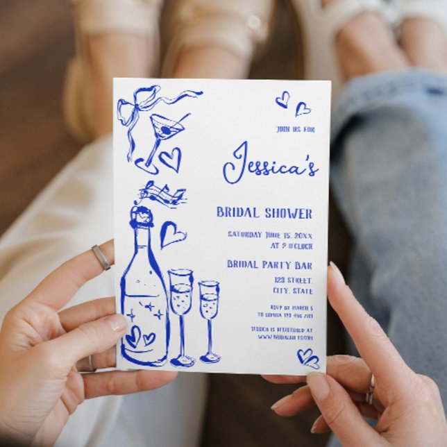 Invitación Doodle de mano dibujado ducha de novia barniz fran (Subido por el creador)