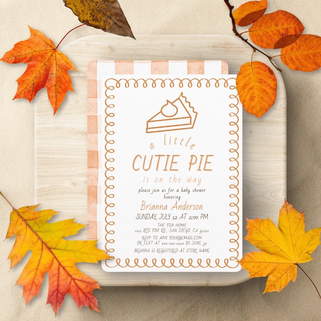 Invitación Doodle de Pastelito Naranja Fiesta de Bebé (Subido por el creador)