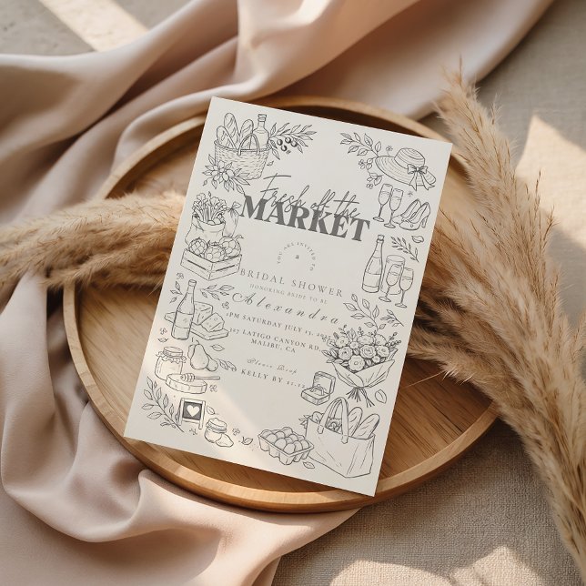 Invitación Doodle Farm Market Despedida de Soltera (Subido por el creador)