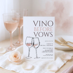 Invitación Doodle Ilustración Vino Antes de los Votos Despedi