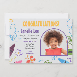 Invitación Doodle Kindergarten Graduación Fiesta de imágenes