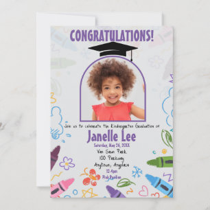 Invitación Doodle Kindergarten Graduación Fiesta de imágenes