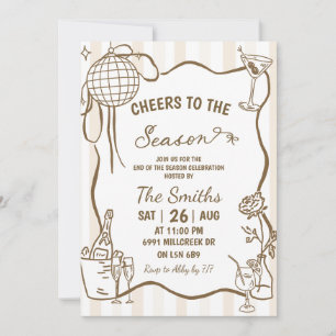 Invitación Doodle Manuscrito Feliz Final De Temporada