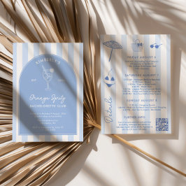 Invitación Doodle Naranja Spritz Social Club Bach Weekend