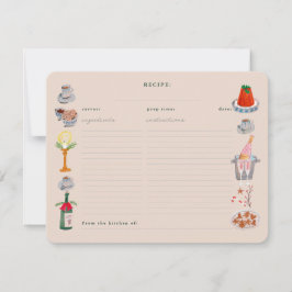 Invitación Doodle Navidades Bridal Shower Comparte una receta