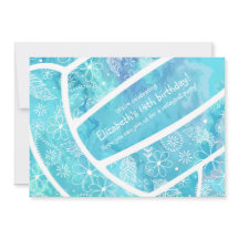 Doodle patrón floral voleibol turquesa