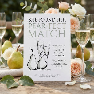 Invitación Doodle Pear-fect Match Despedida de Soltera