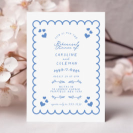 Invitación Doodle retro Wave Ensayo manuscrito Cena