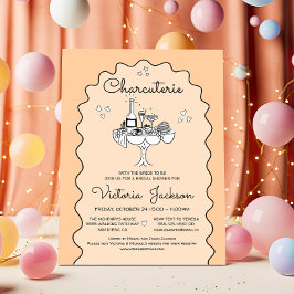 Invitación Doodle Sketch Charcuterie Board Bridal Shower