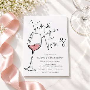 Invitación Doodle Vino Antes de las Votos Despedida de Solter