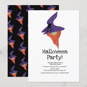 Invitación Doodles del partido de los disfraces de Halloween