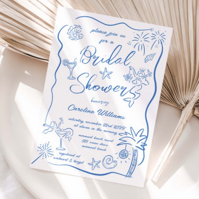 Invitación Doodles dibujados a mano Dibujando ducha de novia  (Subido por el creador)