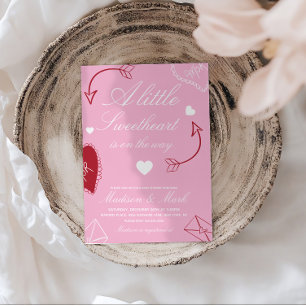 Invitación Doodles Querido De camino Baby Shower
