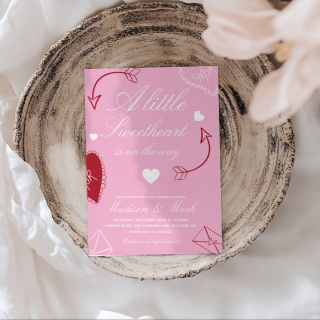 Invitación Doodles Querido De camino  Baby Shower  (Subido por el creador)