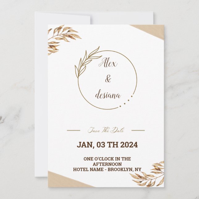 Invitación dorada (Anverso)