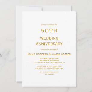 Invitación dorada de sorpresa por el 50 aniversari