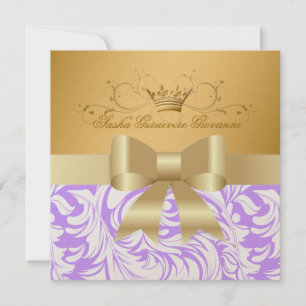Invitación Dorado 311-Lavishly Bebé/Chica