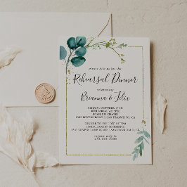 Invitación Dorado Floral Tropical Greeneration Ensayo Cena