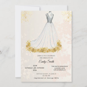 Invitación Dorado lujo elegante Glam Bridal Shower
