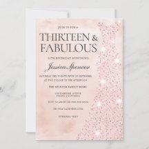 Dorado Rosa Rosa 13 y fabuloso cumpleaños 13