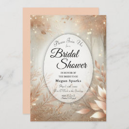 Invitación Dorado Rosewood Encantado Selva Británica Ducha