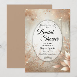 Invitación Dorado Rosewood Encantado Selva Británica Ducha