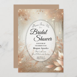 Invitación Dorado Rosewood Encantado Selva Británica Ducha