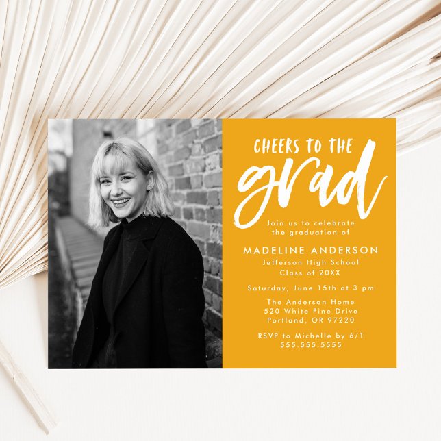 Invitación Dorado | Saludos a la fiesta de graduación de guió (Subido por el creador)