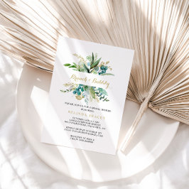 Invitación Dorado y eucalipto Ducha Brunch & Bubbly Bridal Sh