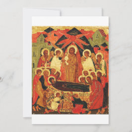 Invitación Dormición de la Madre de Dios icono ortodoxo