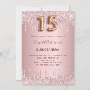 Invitación Dormilones rosados de Quinceanera