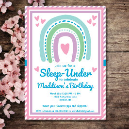 Invitación Dormir Bajo Medio Dormido Sobre El Arcoiris