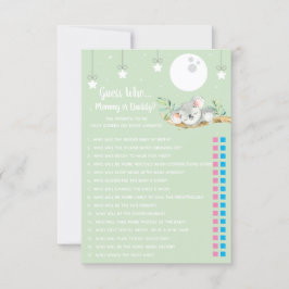 Invitación Dormir el juego de Baby Shower de Koala ¿Adivinan