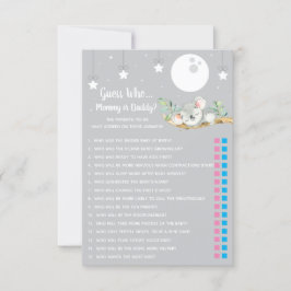 Invitación Dormir el juego de Baby Shower de Koala ¿Adivinan