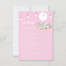 Invitación Dormir el juego de Baby Shower de Koala ¡Hagamos t