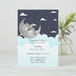 Invitación Dormir En El Baby Shower De La Luna