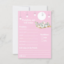 Invitación Dormir las predicciones de Baby Shower de Koala y