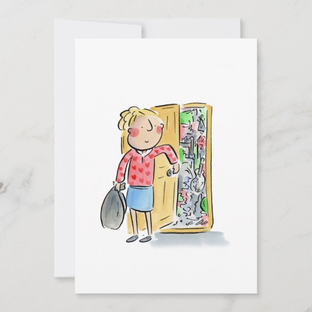 Invitación Dormitorio de estilo rústico (Anverso)