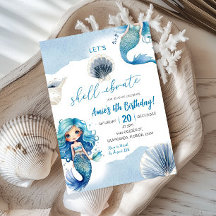 Invitación Dormitorio de la Sirenita Azul