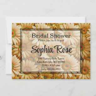 Invitación Dormitorios amarillos de girasol amarillo floral a