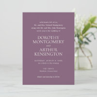 Dorothy Purple Elegant Wedding