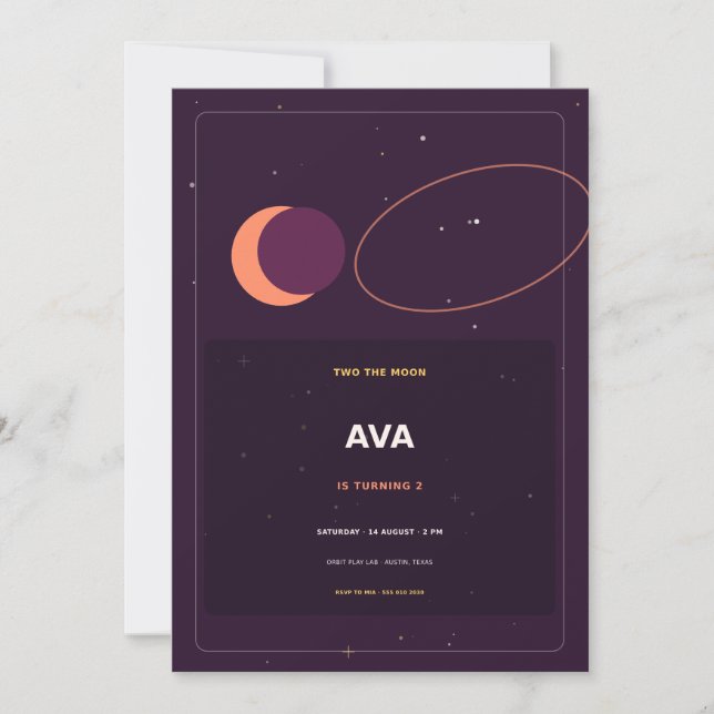 Invitación Dos a la Luna (Anverso)