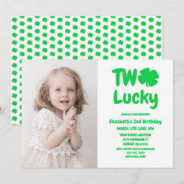 Invitación Dos afortunados cumpleaños del Día de San Patricio