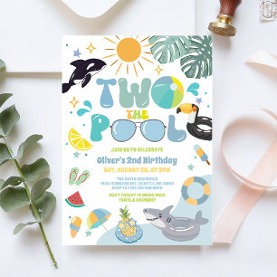 Invitación Dos Al Grupo Fiesta En La Piscina Cumpleaños De Ve