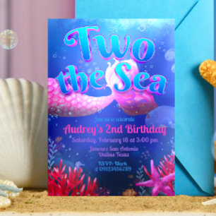 Invitación Dos al Mar - Sirena