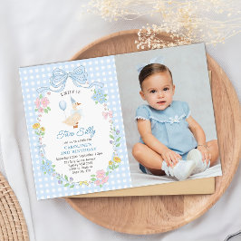 Invitación Dos alegres flores de oca se abren foto de cumplea