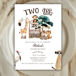 Invitación Dos Animales Del Zoológico Safari Cumpleaños Segun
